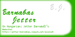 barnabas jetter business card